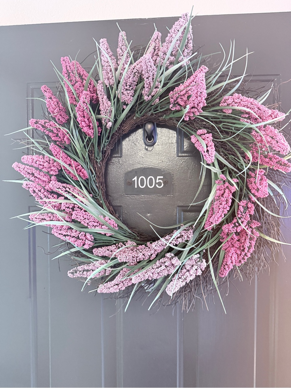Pink Lavender Grapevine Decorative Wreath